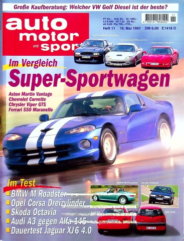 Deckblatt Auto Motor und Sport (11/1997)